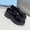 Prada 1D185O Loafers Women Patent Leather Black