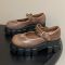 Prada 1F080O Monolith Mary Janes Women Leather Brown