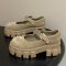 Prada 1F080O Monolith Mary Janes Women Suede Khaki