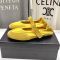Prada 1F215O Collapse Ballet Flats Women Re-Nylon and Suede Yellow