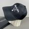 Prada 1HC179 Embroidered Logo Baseball Cap in Cotton Black