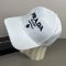 Prada 1HC179 Embroidered Logo Baseball Cap in Cotton White