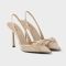 Prada 1I308O Slingback Pumps 100mm Women Mesh Fabric Beige