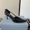 Prada 1I442O Open Side Pumps 75mm Women Patent Leather Black