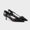 Prada 1I442O Open Side Pumps Women Patent Leather Black