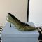 Prada 1I442O Pumps 75mm Women Leather Olive