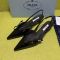 Prada 1I454O Slingback Pumps 45mm Women Patent Leather Black