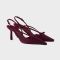 Prada 1I675O Slingback Pumps Women Suede Burgundy