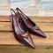 Prada 1I901M Slingback Pumps 85mm Women Brushed Leather Burgundy