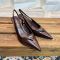 Prada 1I901M Slingback Pumps 85mm Women Brushed Leather Coffee