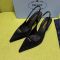 Prada 1I901M Slingback Pumps Women Suede Black