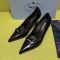 Prada 1I928M Pumps Women Brushed Leather Black
