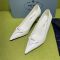 Prada 1I928M Pumps Women Brushed Leather White