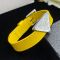 Prada 1IB341 Triangle Logo Bracelet in Saffiano Leather Yellow/Silver
