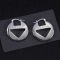 Prada 1IO137 Triangle Hoop Earrings In Metal Silver