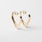 Prada 1IO148 Heart Earrings In Metal Gold