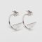 Prada 1JO754 Symbole Earrings In Metal Silver/White