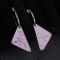 Prada 1JO977 Symbole Pendant Earrings In Metal Silver/Light Pink