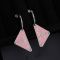 Prada 1JO977 Symbole Pendant Earrings In Metal Silver/Pink