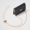 Prada 1MR034 Card Holder in Saffiano Leather with Shoulder Strap Black
