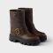 Prada 1U187O Booties Women Leather Brown