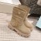 Prada 1U187O Boots Women Suede Beige