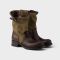Prada 1U275O Boots Women Leather and Canvas Green/Black