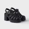 Prada 1X267O Platform Sandals Women Rubber Black