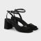 Prada 1X401O Sandals Women Suede Black