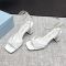 Prada 1X424O Sandals Women Leather White