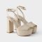 Prada 1XP48B Platform Sandals Women Nappa Leather Beige