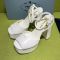 Prada 1XP48B Platform Sandals Women Nappa Leather White