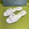 Prada 1XX730 Slides 10mm Women Saffiano Patent Leather White