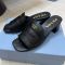 Prada 1XX781 Slides 45mm Women Leather Black