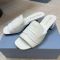 Prada 1XX781 Slides 45mm Women Leather White