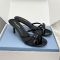 Prada 1XX787 Slides Women Patent Leather Black