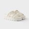 Prada 1XZ795 Matelasse Flatform Slides Women Nappa Leather White