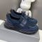 Prada 2DE163 Prax Sneakers Men Mesh Fabric and Leather Blue