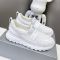 Prada 2DE163 Prax Sneakers Men Mesh Fabric and Leather White