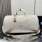 Prada 2VC051 Duffle Bag in Linen Blend Beige