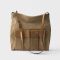 Prada 2VH207 Route Shoulder Bag in Canvas and Leather Khaki