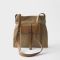 Prada 2VH208 Route Shoulder Bag in Canvas and Leather Khaki