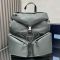 Prada 2VZ108 Backpack in Re-Nylon and Leather Grey