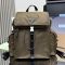 Prada 2VZ118 Explore Backpack in Re-Nylon and Leather Khaki