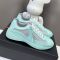 Prada 4E6500 America's Cup Sneakers Unisex Soft Rubber and Bike Fabric Light Green