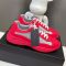 Prada 4E6500 America's Cup Sneakers Unisex Soft Rubber and Bike Fabric Red