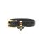Prada Bracelet In Saffiano Leather with Logo Charm Black