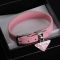 Prada Bracelet In Saffiano Leather with Logo Charm Pink