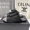 Prada Collapse Mules Women Suede and Re-Nylon with Metal Toecap Black
