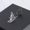 Prada Crystals Logo Triangle Earrings In Metal Silver/Black